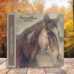 Personalized Brown Horse Painting Recipe Binder