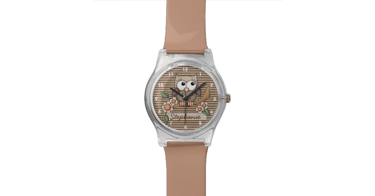 Personalized Brown Owl Watch | Zazzle