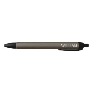 Personalized brown retro pinstripes pen