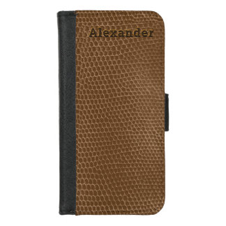 Personalized Brown Snakeskin iPhone 8/7 Wallet Case