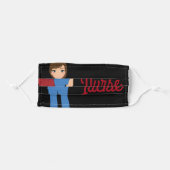 Personalized Brunette / Blue Eyed Nurse Mask (Front, Folded)