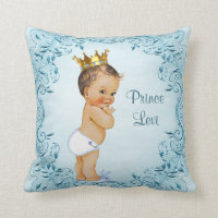 Personalized Brunette Prince Blue Leaves