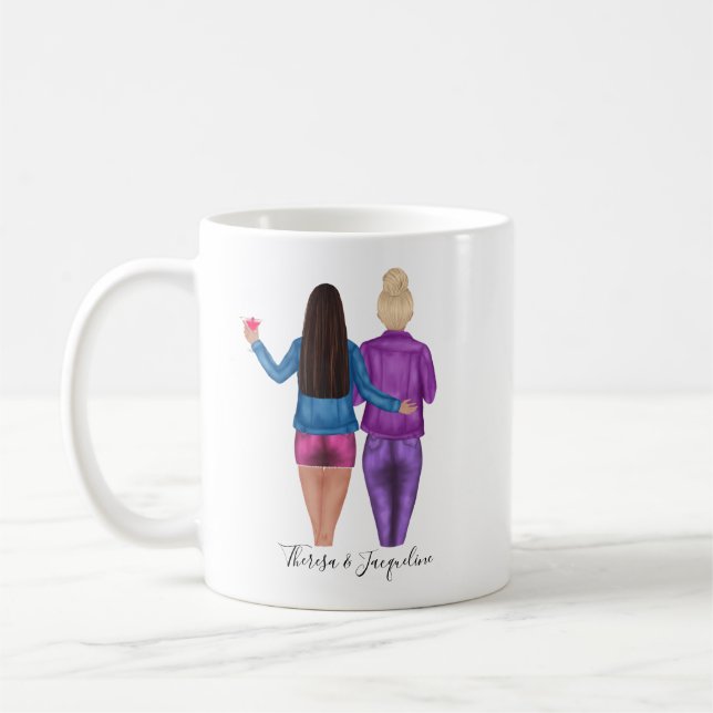 Personalized Brunettes Make The Best Friends Coffee Mug (Left)