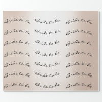 Personalized Brush Bride To Be Ivory Name Pearl Wrapping Paper