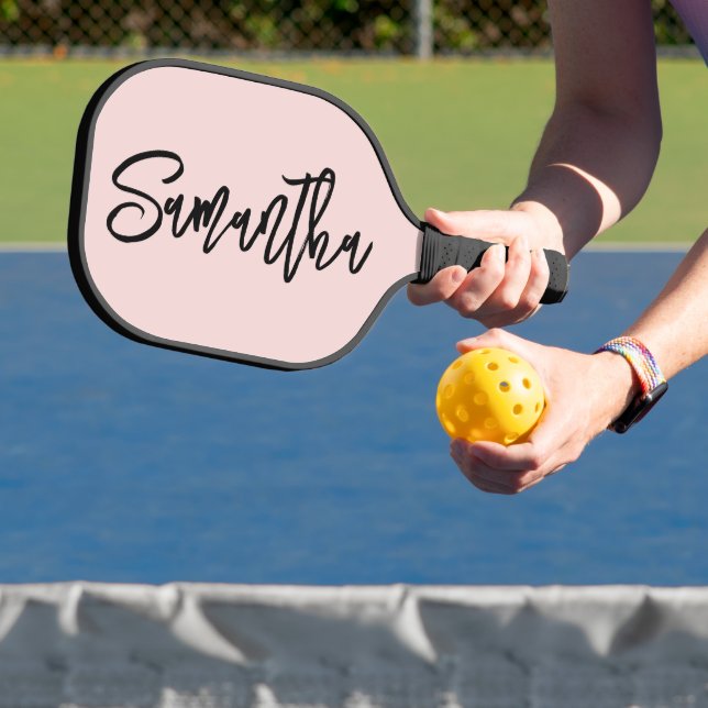 Personalized Brush Script Blush Pickleball Paddle (Insitu)