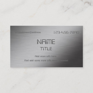 Personalized Brushed Metal Business Card