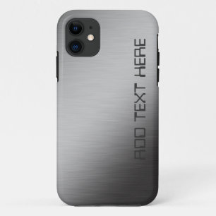 Personalized Brushed Metal iPhone 11 Case