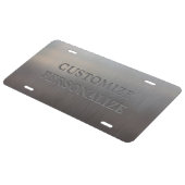 Personalized Brushed Metal Look Aluminum License Plate | Zazzle