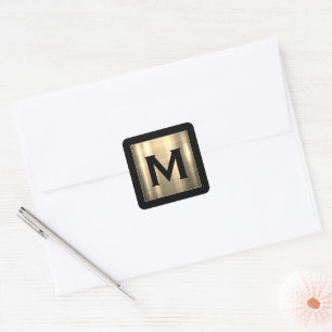 Personalized Brushed Metal Monogram Envelope Seal