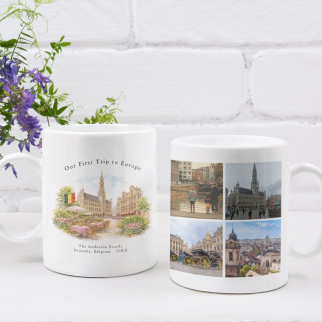 Personalized Brussels Belgium Travel Photo Mug (Creator Uploaded)