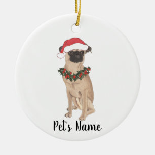 Personalized Brussels Griffon Christmas Ceramic Ornament