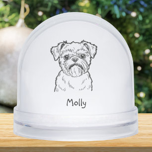 Personalized Brussels Griffon Dog Christmas Snow Globe