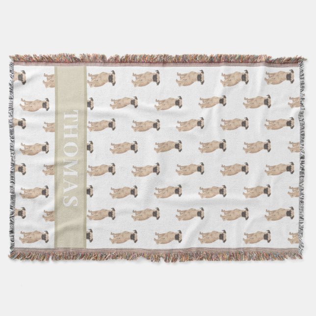 Personalized Brussels Griffon Throw Blanket (Front)