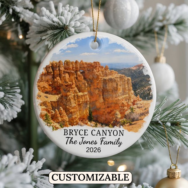 Personalized Bryce Canyon National Park, Utah Ceramic Ornament (Creator Uploaded)