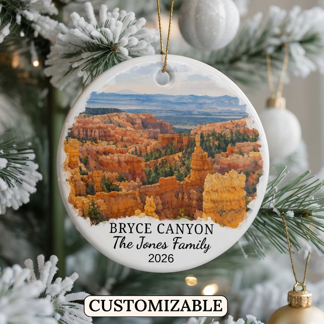 Personalized Bryce Canyon National Park, Utah Ceramic Ornament (Creator Uploaded)