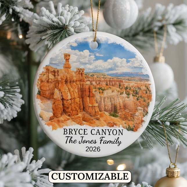 Personalized Bryce Canyon National Park, Utah Ceramic Ornament (Creator Uploaded)