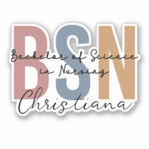 Personalized BSN Bachelor of Science in Nursing Sticker