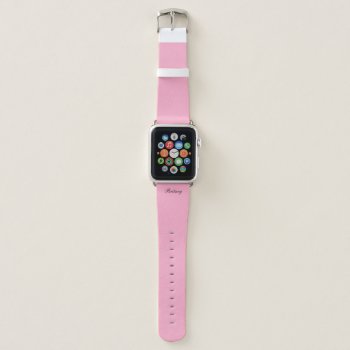 Personalized Bubble Gum Pink Apple Watch Band by iHave2Say at Zazzle