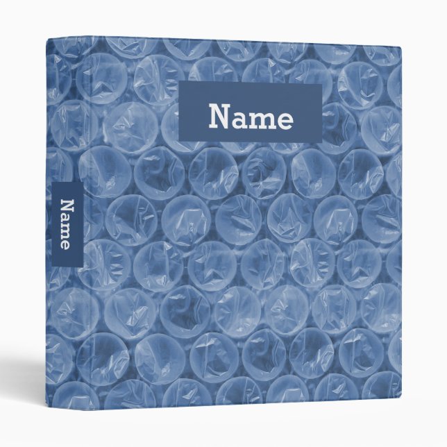 Personalized bubble wrap 3 ring binder (Front/Spine)