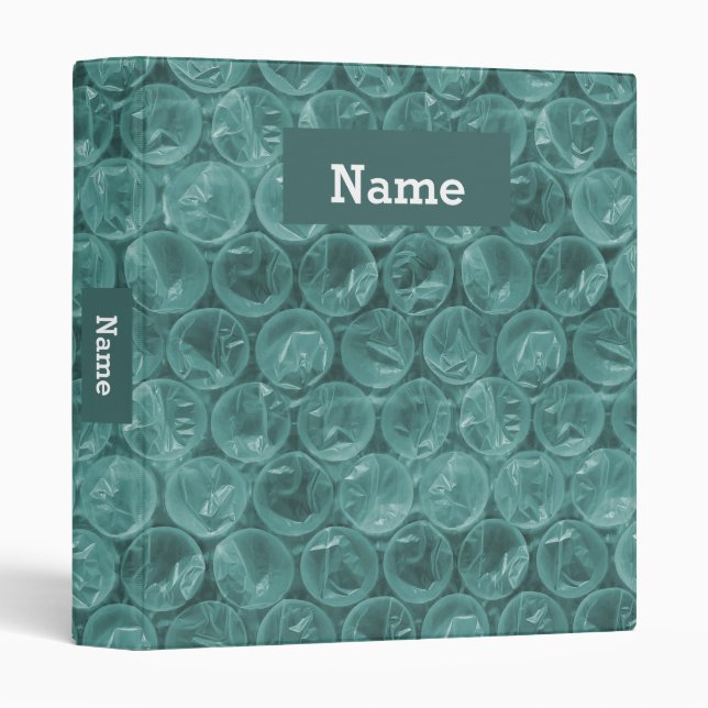 Personalized bubble wrap 3 ring binder (Front/Spine)