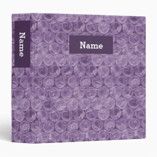 Personalized bubble wrap 3 ring binder