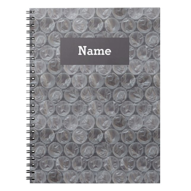 Personalized bubble wrap notebook (Front)