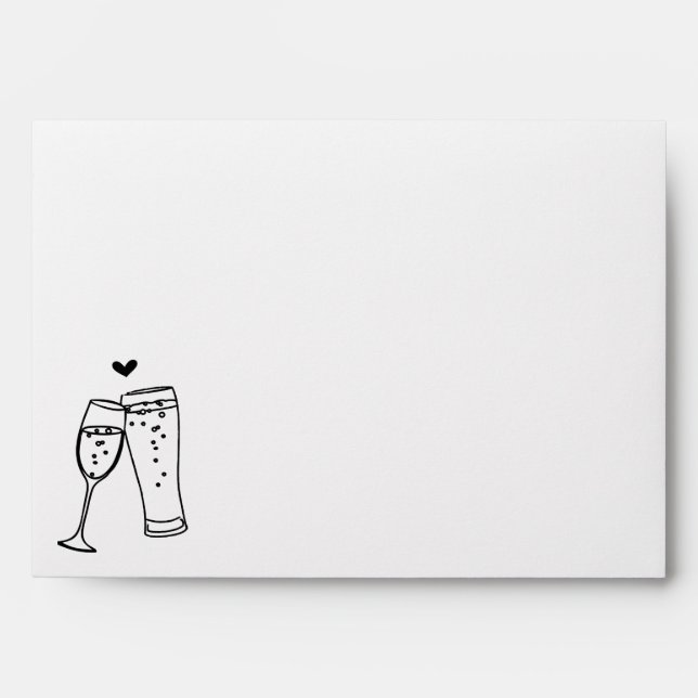 Personalized Bubbles & Brews Toast Brewery Envelope (Front)