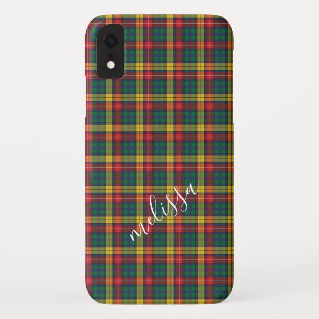 Personalized Buchanan Tartan Pattern Clan Pattern Case-Mate iPhone Case (Back)