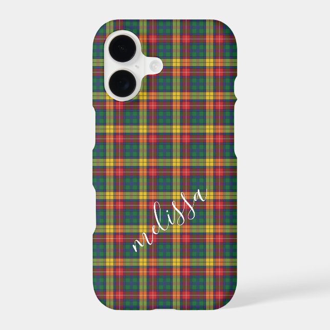 Personalized Buchanan Tartan Pattern Clan Pattern Iphone Case (Back)