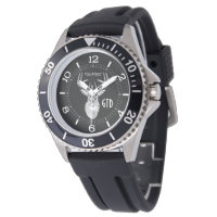 Personalized Buck trophy on Black White Tail Deer Wrist Watch