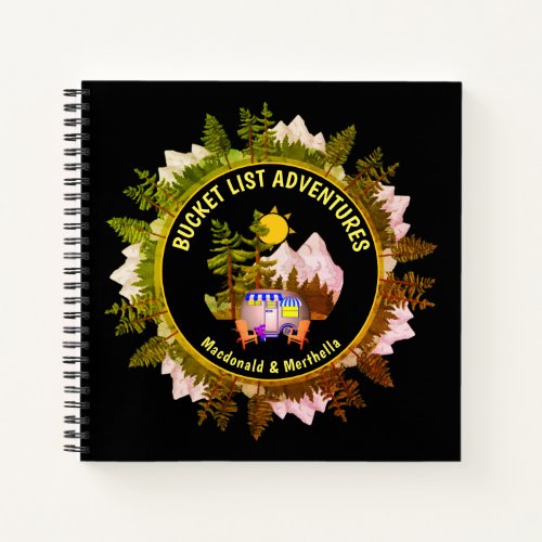 Personalized BUCKET LIST ADVENTURES Notebook