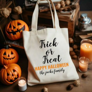 personalized bucket, personalized trick or treat tote bag