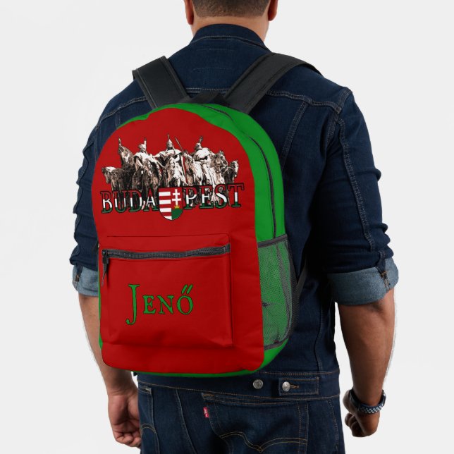Personalized Budapest Heroes Hungarian Colors Printed Backpack (Insitu (Model))