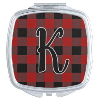Personalized Buffalo Check Compact Mirror
