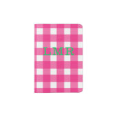 Personalized Buffalo Check Monogram Passport Cover (Front)