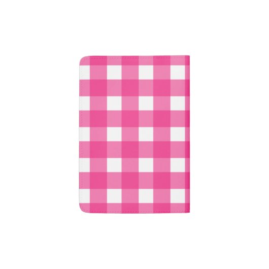 Personalized Buffalo Check Monogram Passport Cover (Back)