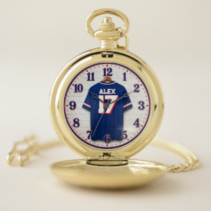 Personalized Buffalo Football Jersey Pocket Watch