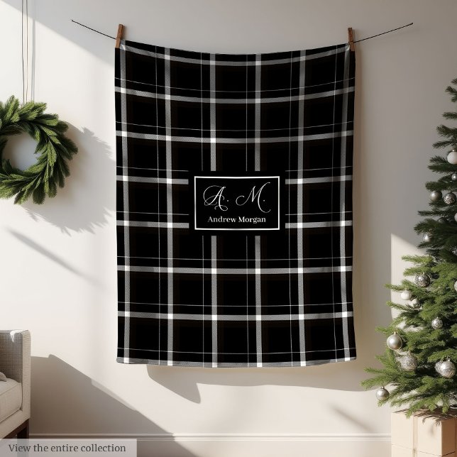 Personalized Buffalo Plaid Blanket in Trendy Color (Personalized Buffalo Plaid Blanket in Trendy Colors)