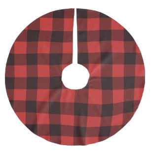 Personalized Buffalo Plaid Rustic Country Brushed Polyester Tree Skirt