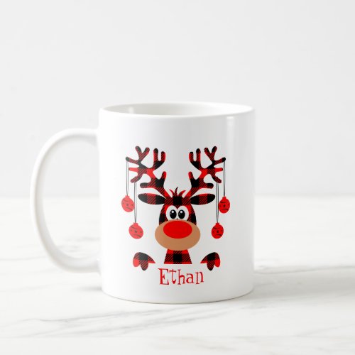 Personalized Buffalo Red Reindeer  Coffee Mug