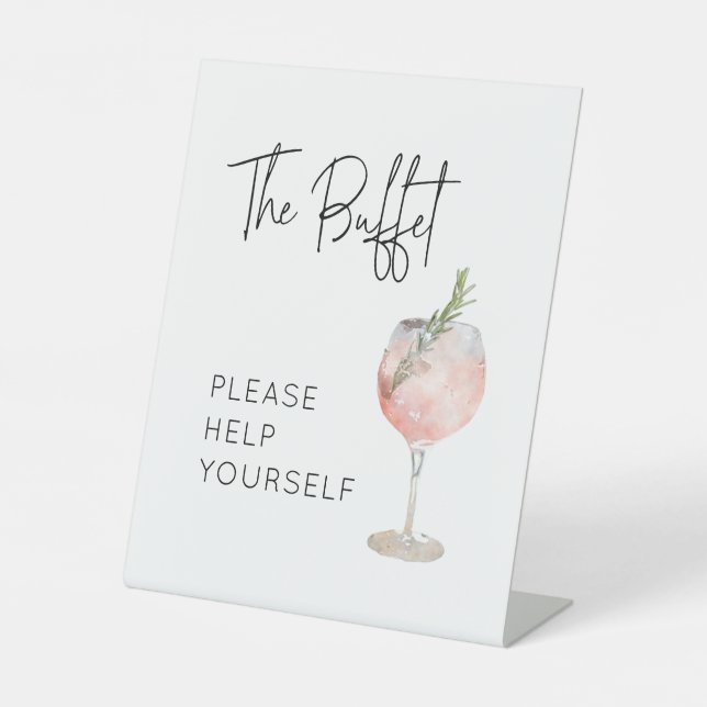 Personalized Buffet Table Sign for Birthday Party (Front)