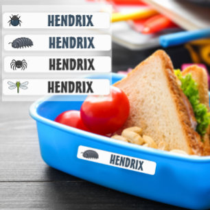 Personalized Bug School Name Labels