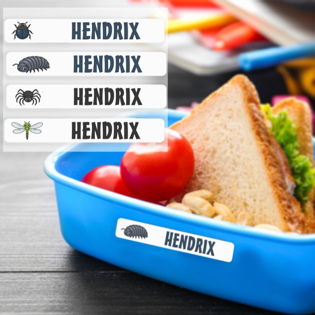 Personalized Bug School Name Labels (Bugs and Insects Name Labels)
