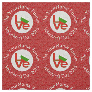 Personalized Bulgarian Red LOVE Flag  Fabric
