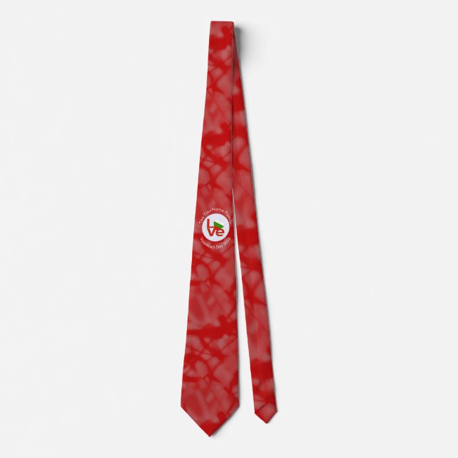 Personalized Bulgarian Red LOVE Flag  Neck Tie (Front)