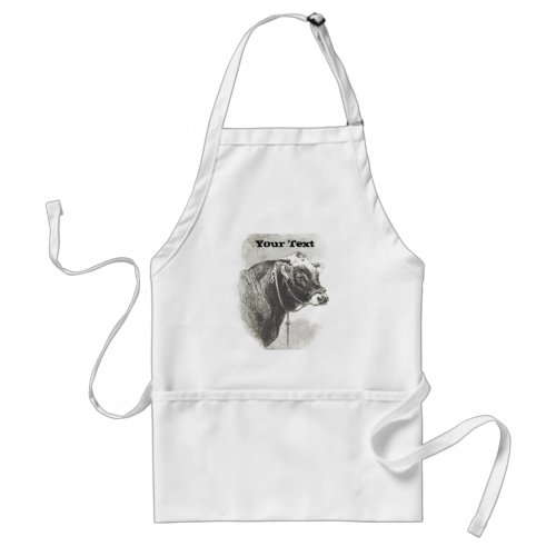 Personalized Bull Adult Apron