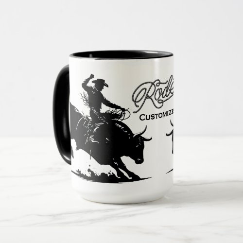 Personalized Bull Rider Rodeo Mug