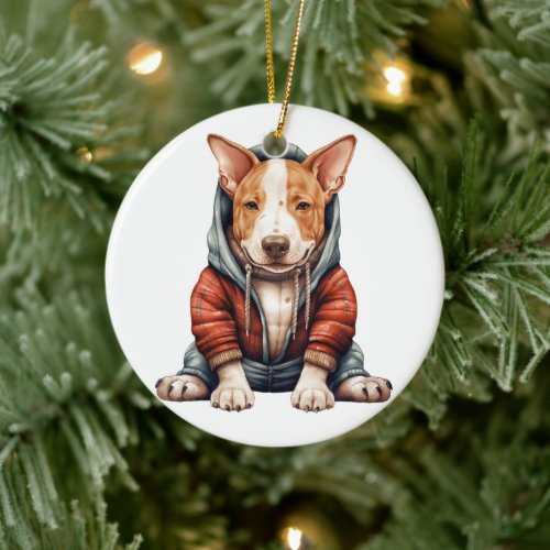Personalized Bull Terrier Dog Ceramic Ornament