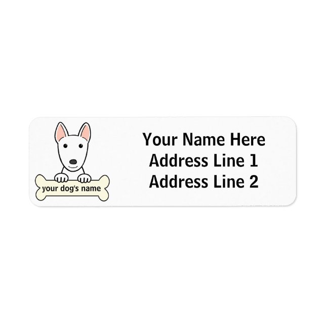 Personalized Bull Terrier Label (Front)