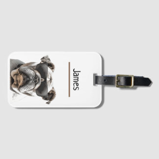Personalized Bulldog Luggage Tag